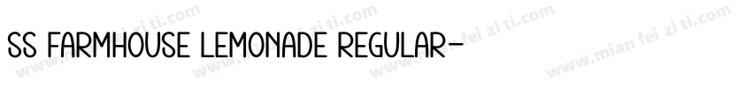 SS Farmhouse Lemonade Regular字体转换